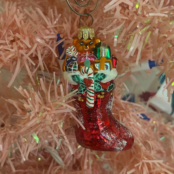 Vintage Christopher Radko Full Stocking Ornament